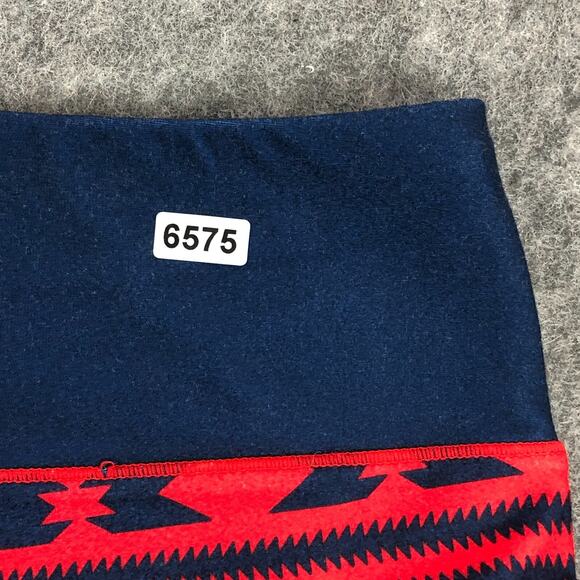 New England Patriots Womens Leggings Medium Red Blue Mid Rise Geometric Print - Picture 11 of 12